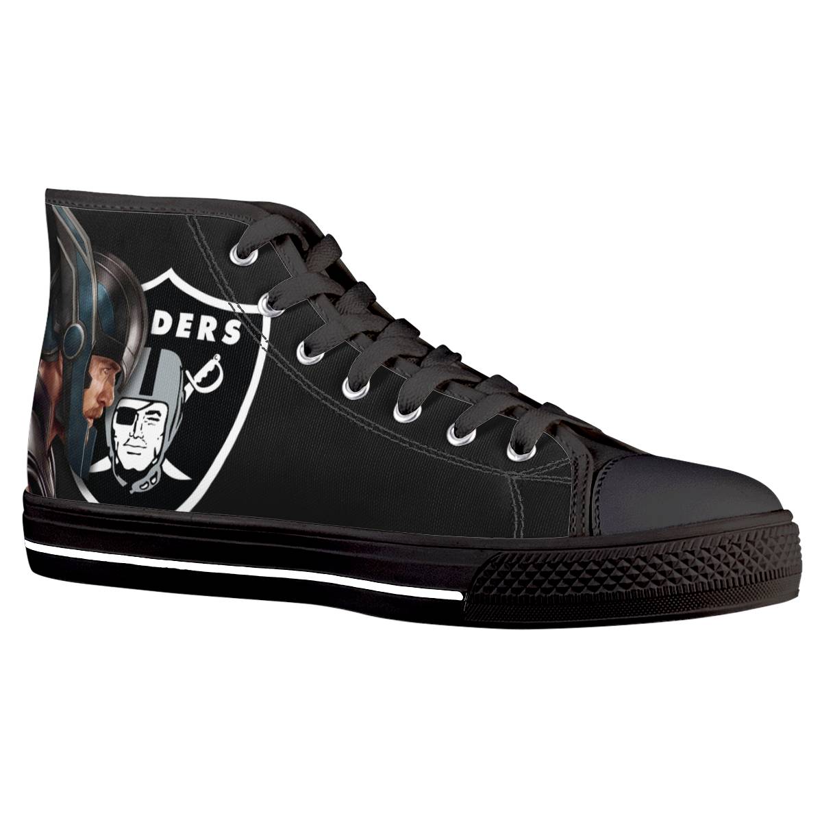 Men's Las Vegas Raiders High Top Canvas Sneakers 004
